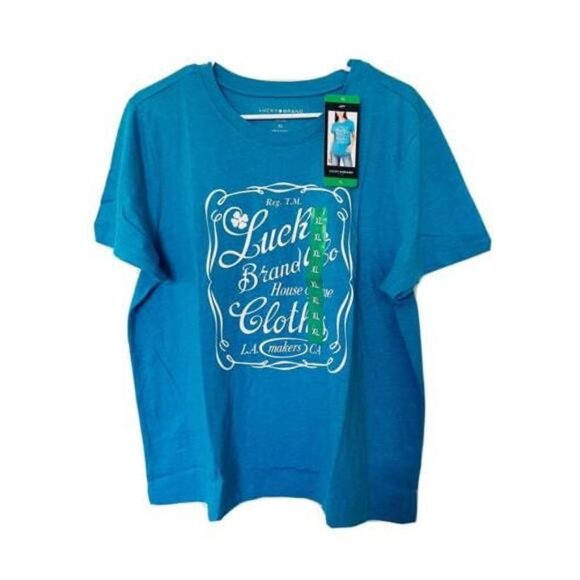 Lucky Brand Tops - Lucky Brand Womens Printed T-Shirt (Blue Bird, Medium)